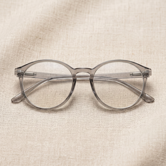 Diane lunettes de lecture monture ronde grise anti-lumière bleue