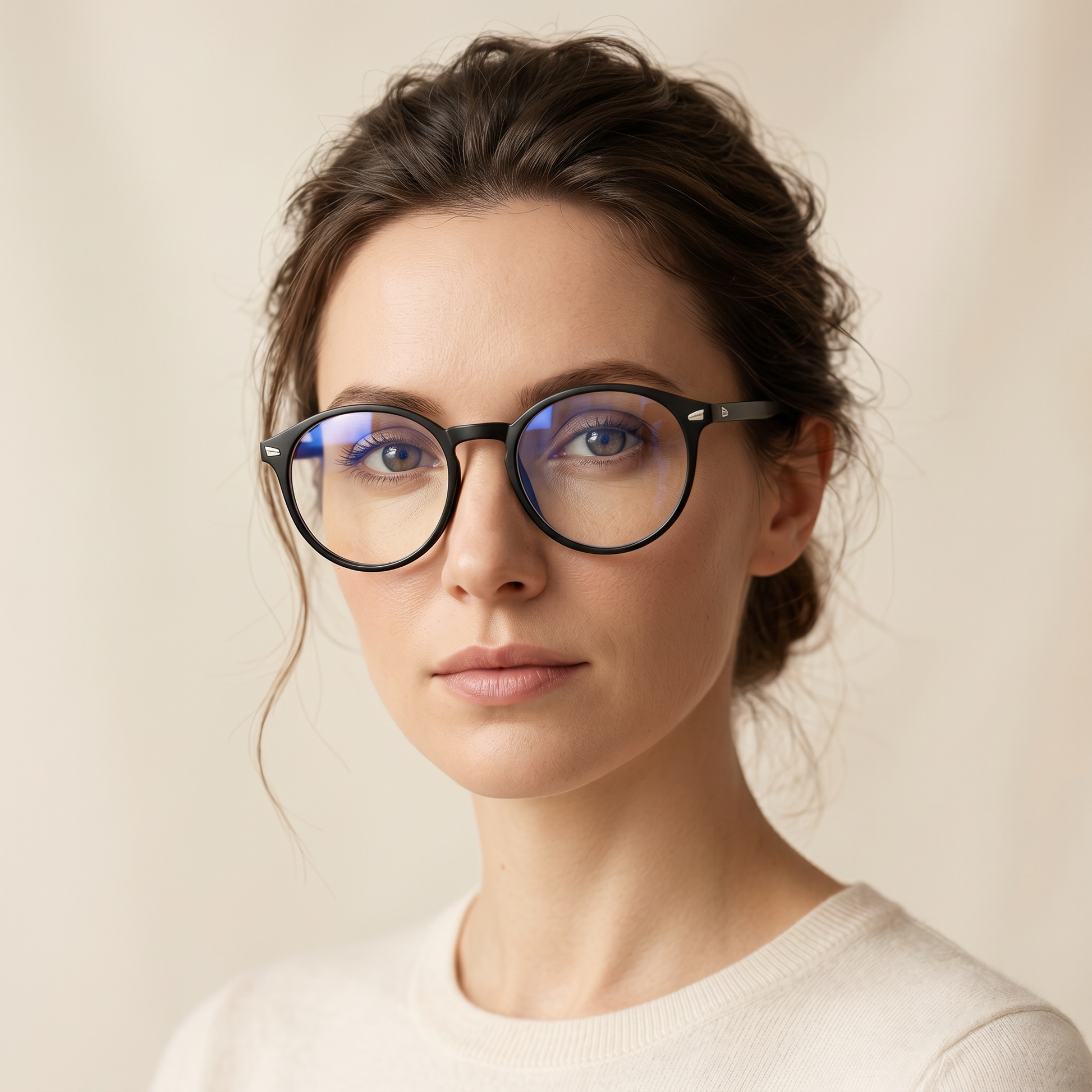 Diane lunettes de lecture monture ronde noire femme